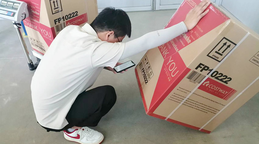 實(shí)況直擊！客戶北美COSTWAY開展衣物烘干機(jī)驗(yàn)貨